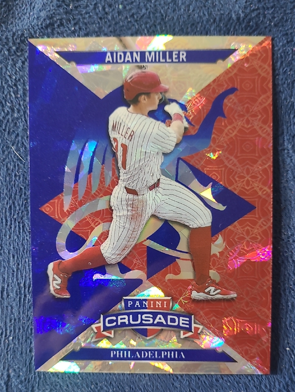 Aidan Miller Panini Crusade Baseball Card - Red & White